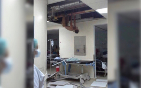 Соцсети обсуждают: «В Чебоксарах пациент больницы залез на потолок и напугал посетителей»