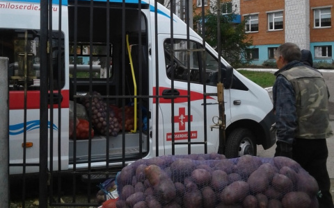 В Чувашии нуждающимся раздали мешки с картошкой
