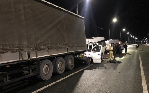 Автобус из Чувашии врезался в грузовик: 14 пострадали, 1 погиб