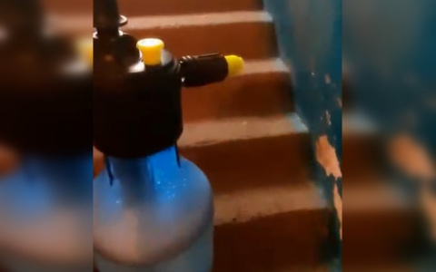 Жители дома сами обрабатывают подъезд хлором: "Уборщица к нам не приходит"