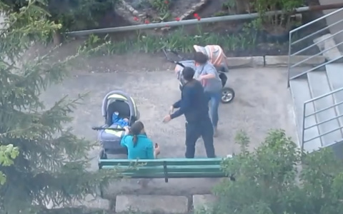 Драка пьяных родителей у подъезда в Ибресях попала в интернет