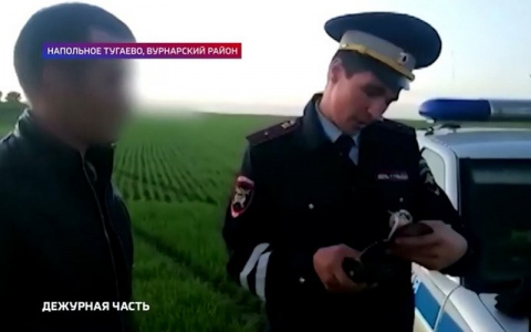 Пьяный водитель хотел скрыться от ГИБДД в полях Вурнарского района, но потом устал