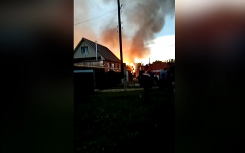 В Мариинско-Посадском районе дотла сгорел жилой дом