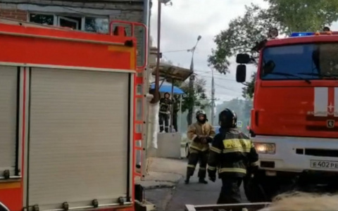 В кафе "Евразия" загорелась вентиляционная шахта