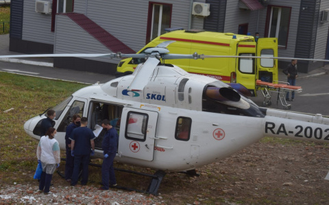 Жителя Чувашии привезли на вертолете санавиации из Тулы