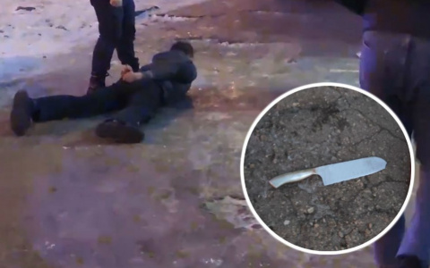 В Чебоксарах задержали мужчину с кухонным ножом, он ворвался в магазин