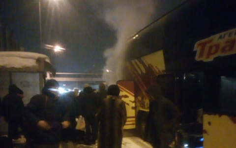 Рейсовый автобус из Чебоксар загорелся на пути в Москву