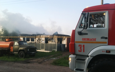 За ночь в Чувашии сгорели два жилых дома