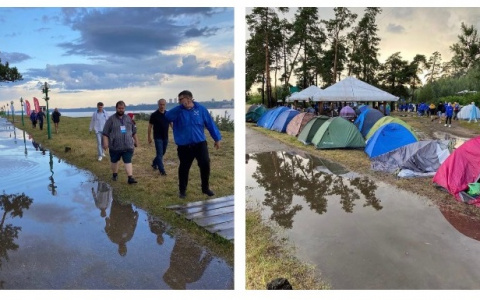 Из-за грозового ливня пришлось эвакуировать 150 участников «МолГорода»