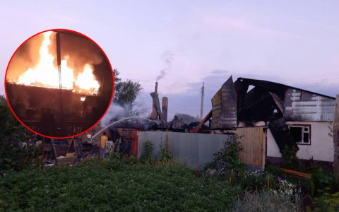 В Ибресях семья осталась без крыши над головой: огонь уничтожил их дом до тла