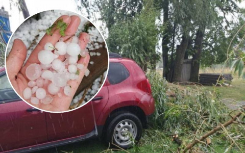 Жители Ядринского района показали последствия сегодняшнего града