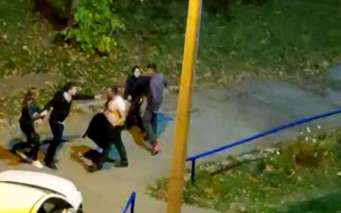 В Чебоксарах четверо мужчин устроили драку во дворе: "Гена! Гена! Гена, не надо!"
