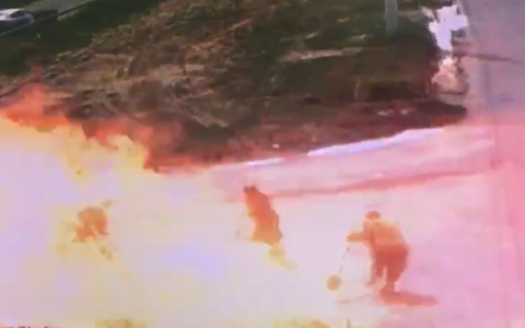 Появился момент взрыва газопровода в Чебоксарах: несколько человек получили небольшие ожоги