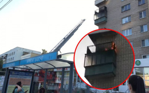 В Чебоксарах огонь охватил квартиру на шестом этаже многоэтажного дома