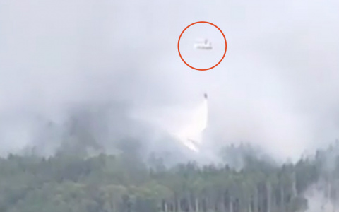 Лесной пожар в Марий Эл тушат вертолетами