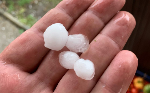 В одном из районов Чувашии 15 минут шел град размером с черешню