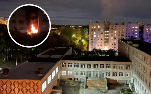 В Новочебоксарске ночью вспыхнул подъезд девятиэтажного дома