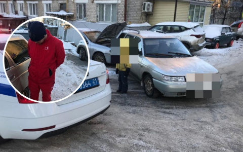 В Чебоксарах мужчина попал в ДТП на угнанном автомобиле