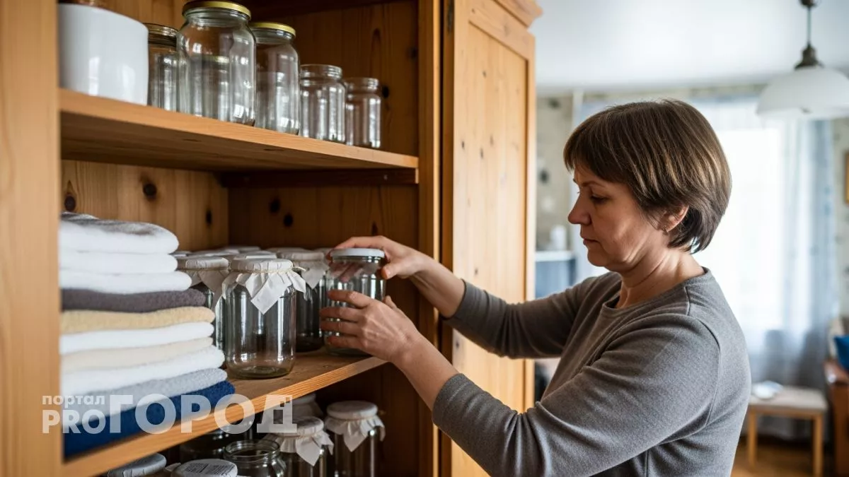 Бабушка показала, куда ставить банки в шкафу, и теперь я экономлю кучу места на полках