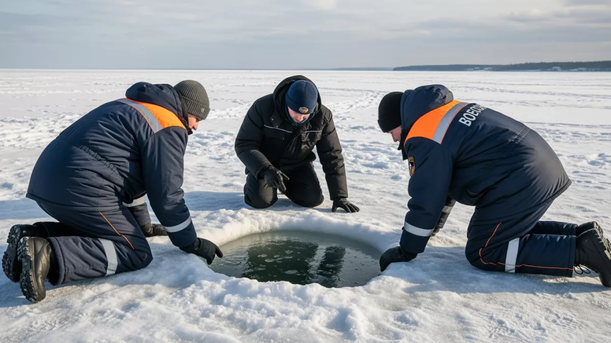 Три проруби спасают рыбу от массовой гибели в Чебоксарах