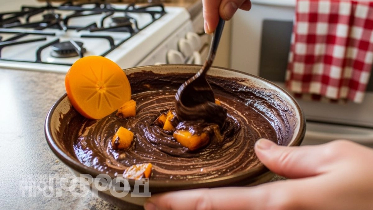 Самый простой пудинг в мире: хурма и какао творят чудеса