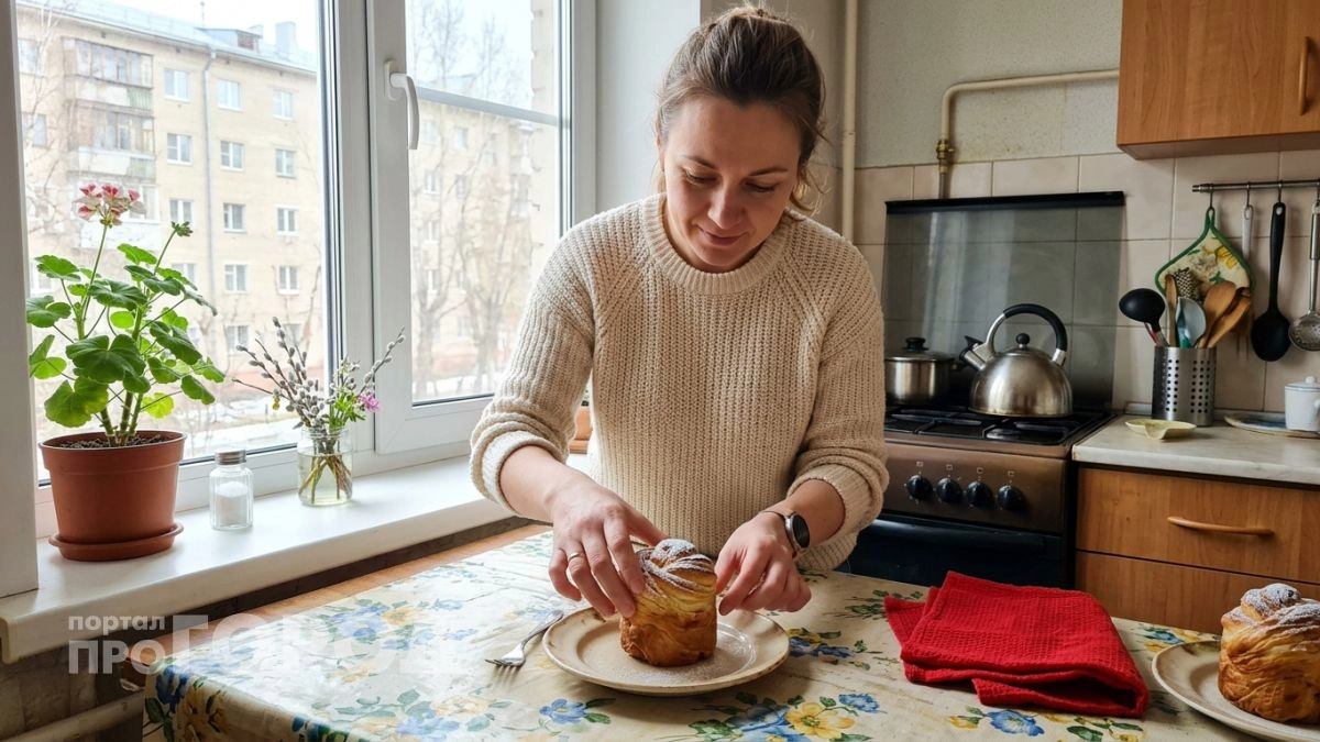 Пеку краффин с начинкой на Пасху-2026 – мягким остается всю неделю, без хитростей