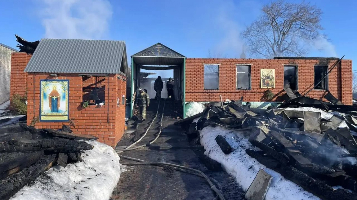 В Яльчикском районе сгорел храм позапрошлого века: прокуратура проводит проверку