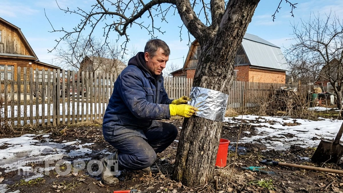 Одна липкая полоска на стволе в марте – и тля с муравьями не доберутся до яблони все лето