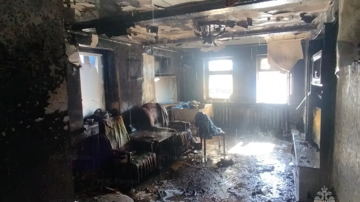 В Чувашии сгорела часть жилого дома