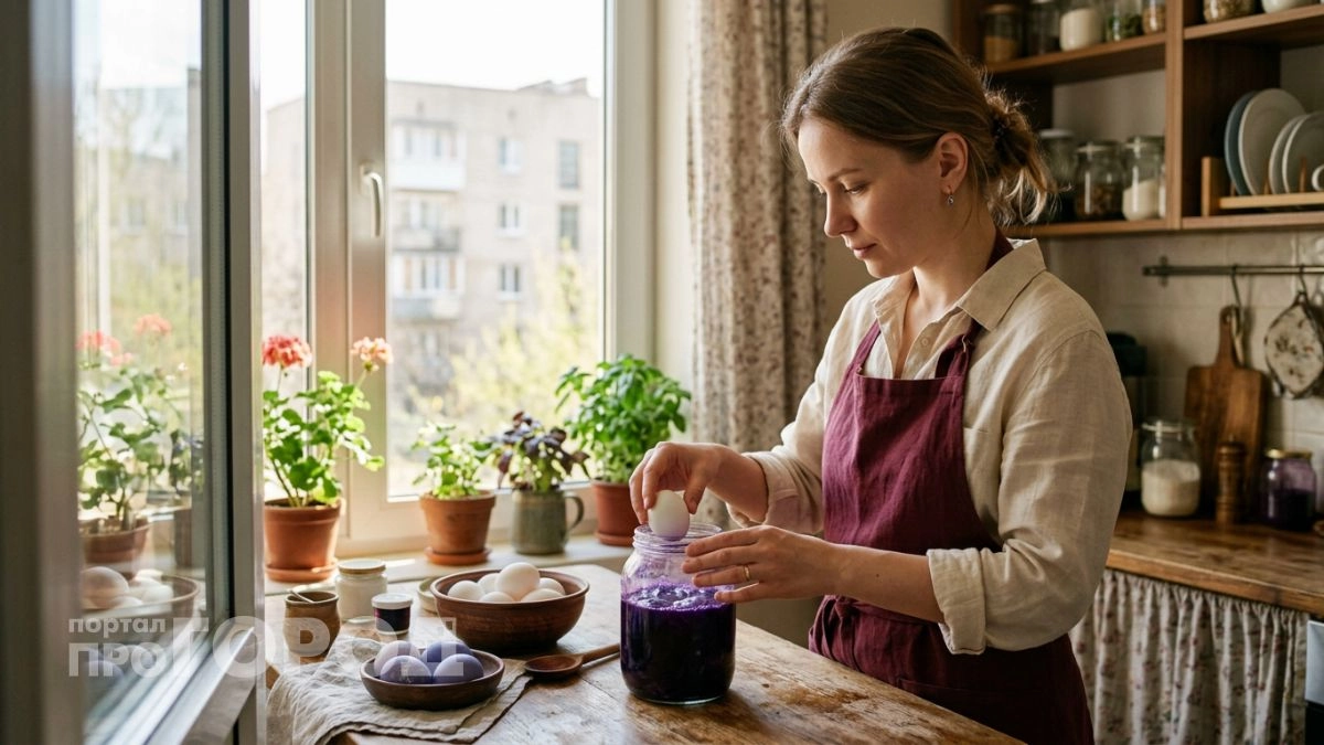Забыла про магазинные красители – беру обычные продукты с кухни и получаю яйца в роскошных оттенках за копейки