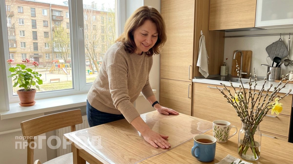 Выбросила старую клеенку после визита в Чижик: купила гибкое стекло за копейки и преобразила вид своего стола