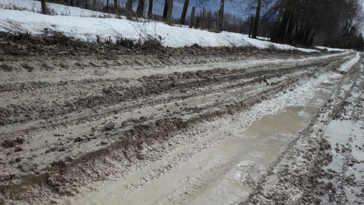 Люди скинулись на грязное болото: в Вурнарском районе построили дорогу по проекту "Ниме", а она сразу разрушилась