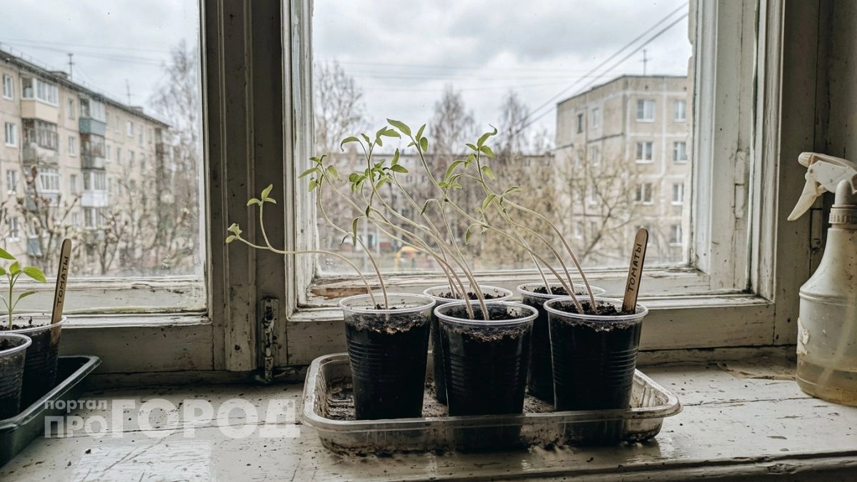 Спасаю хилую рассаду томатов за десять дней: простой метод превращает тонкие стебли в крепкие столбы