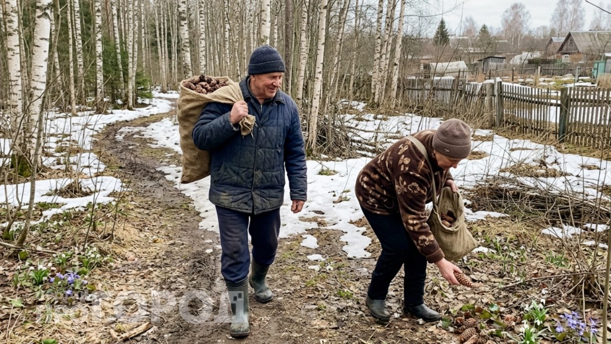 В апреле дачники тащат из леса шишки мешками: бесценная польза для урожая прямо под ногами