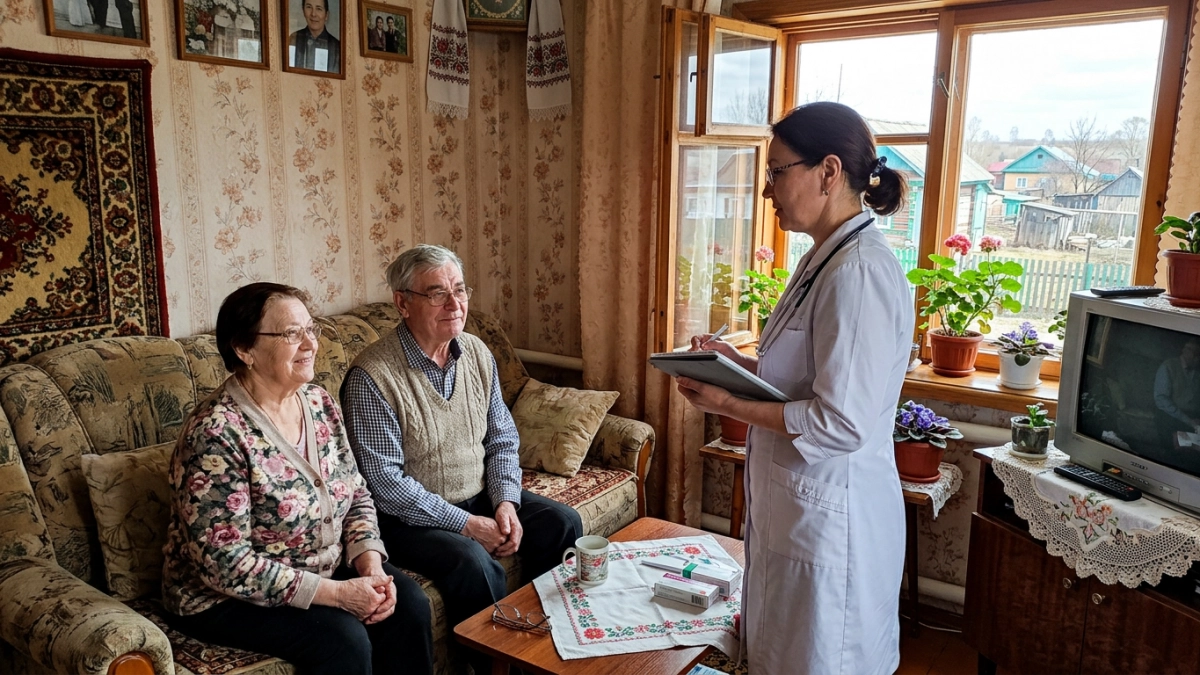 Врачи госпиталя ветеранов выехали в Урмарский округ и приняли 25 человек