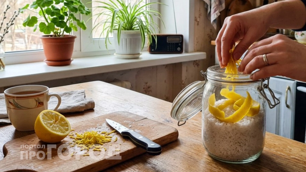 Взяла лимонные корки и положила в соль – весь апрель не нарадуюсь этой хитрости: гениальный трюк от мудрых хозяек