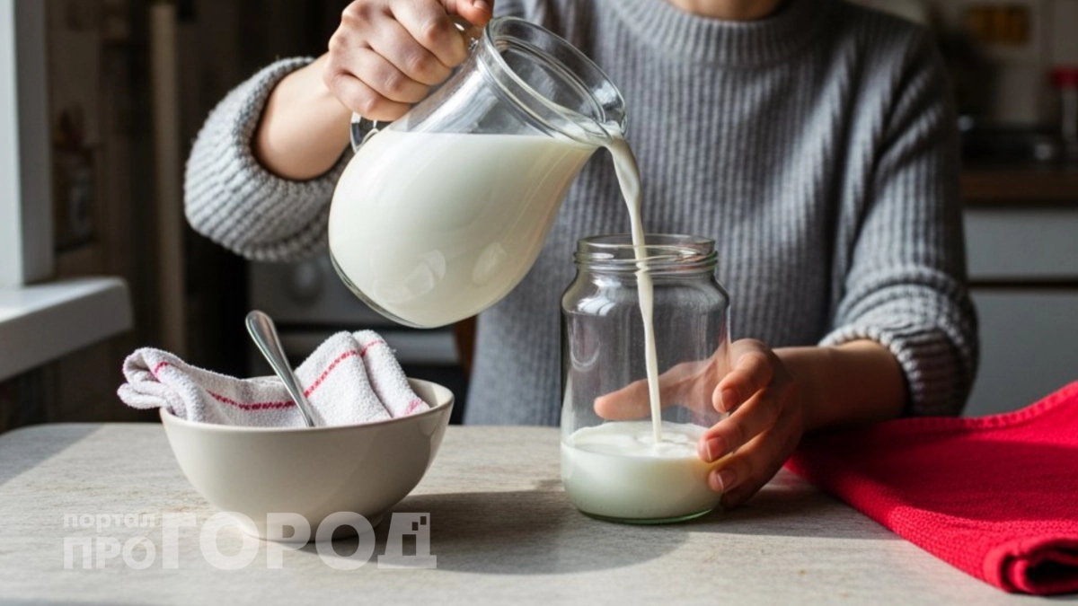 Наливаю молоко в банку и оставляю на ночь – утром готов сыр "Филадельфия"