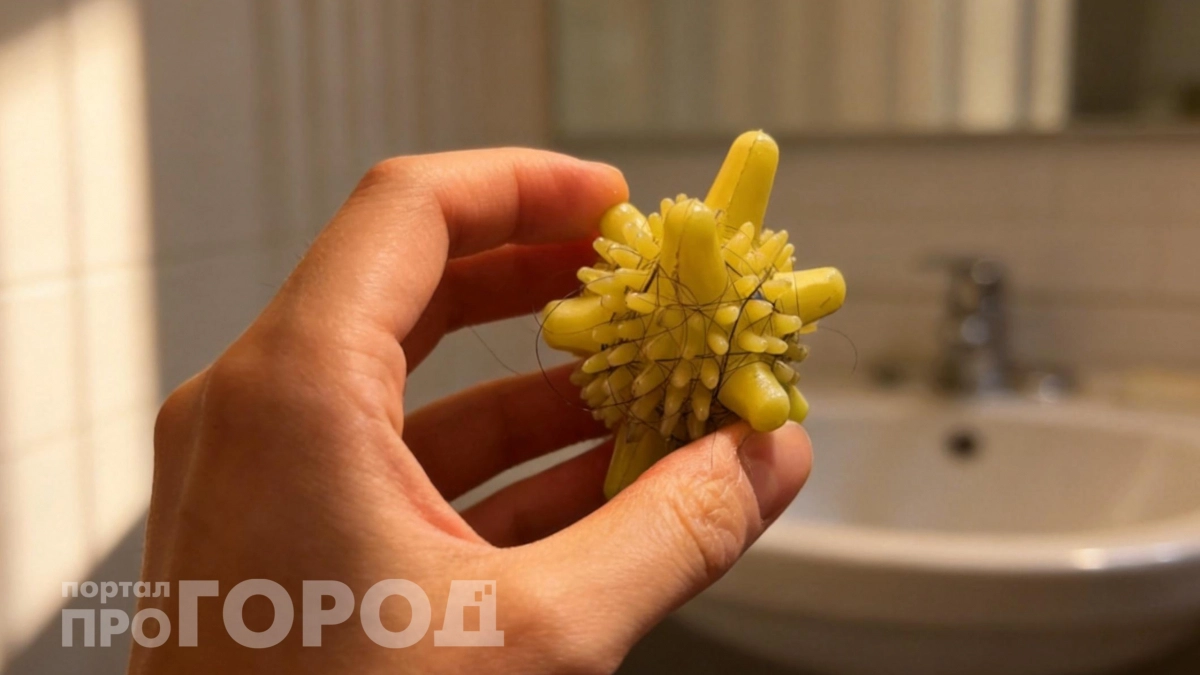 Бросаю два шарика прямо в барабан: и они собирают на себя все волосы и шерсть с одежды – взяла на Wildberries