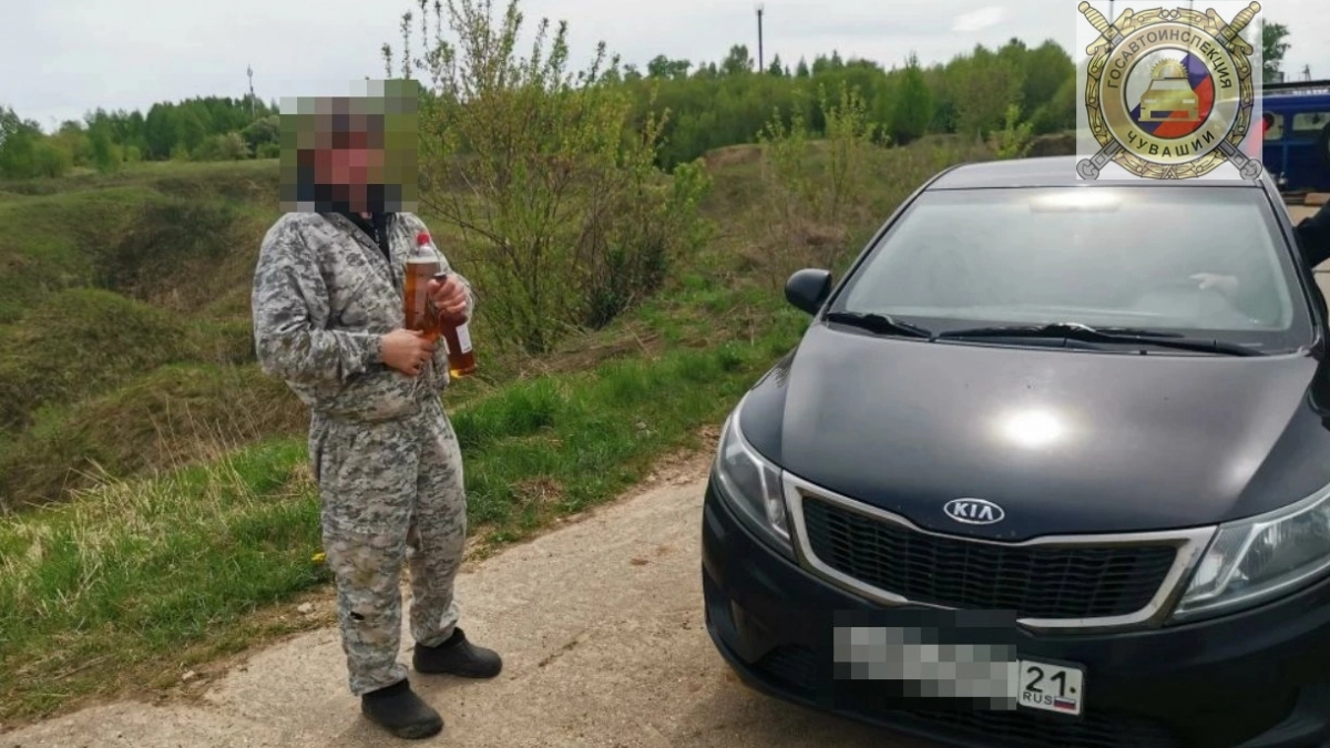 В Мариинско-Посадском районе пьяный водитель пытался скрыться от сотрудников ГАИ