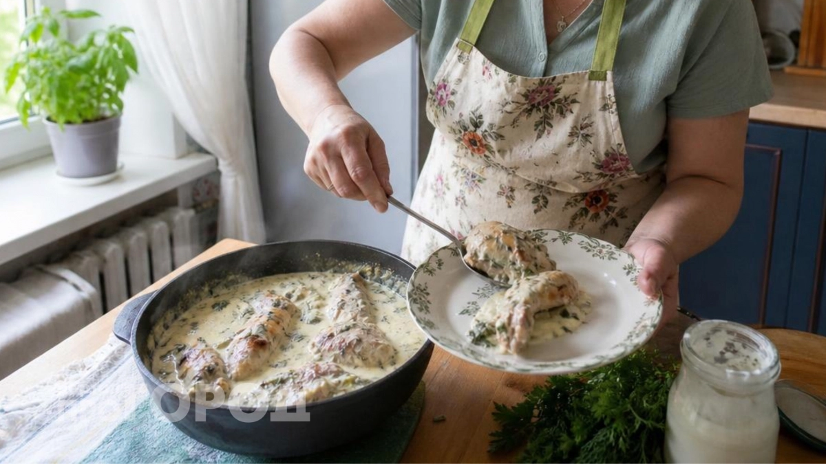 Забудьте про сухую курицу: вот как готовят ее на Кавказе – сочная в сметанном соусе