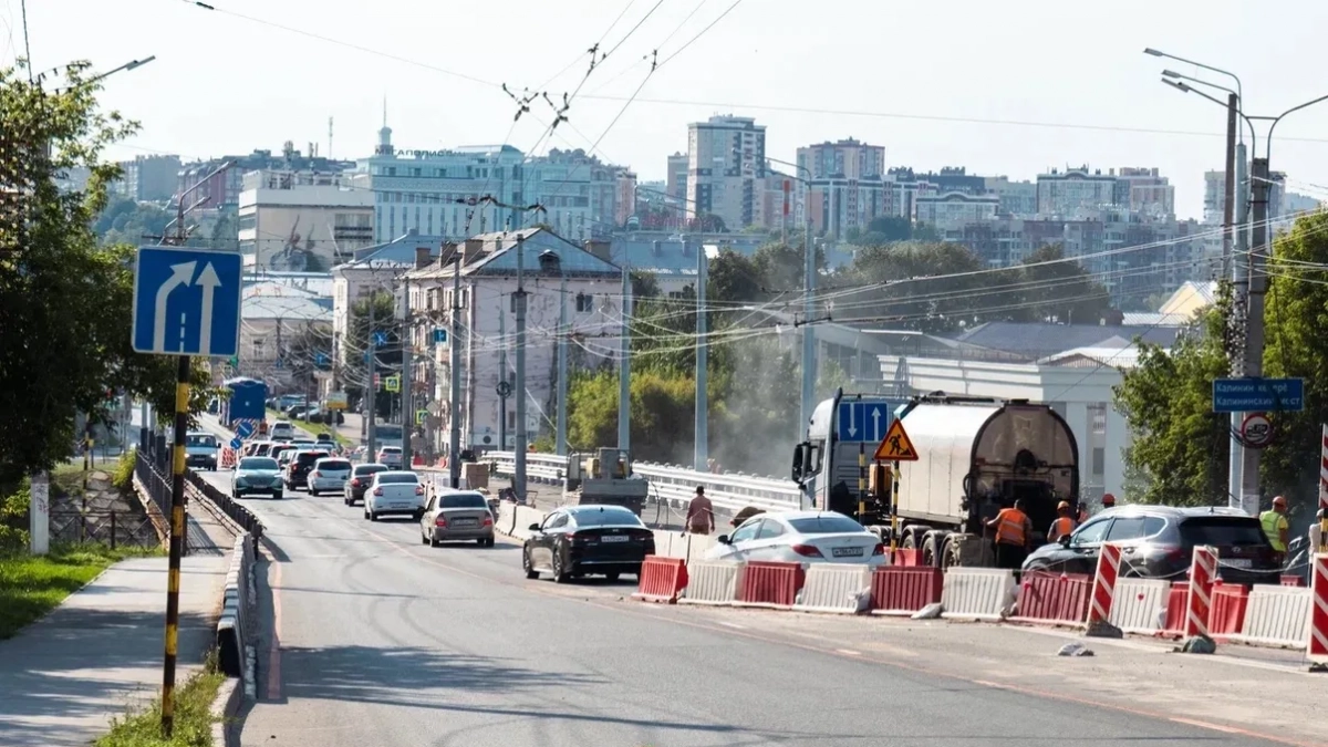На Калининском мосту в Чебоксарах изменят схему движения
