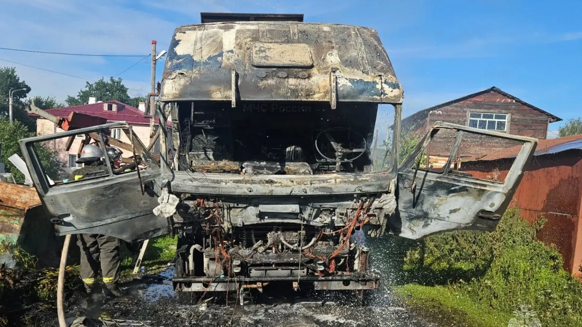 В Канаше вспыхнула кабина грузовика МАЗ