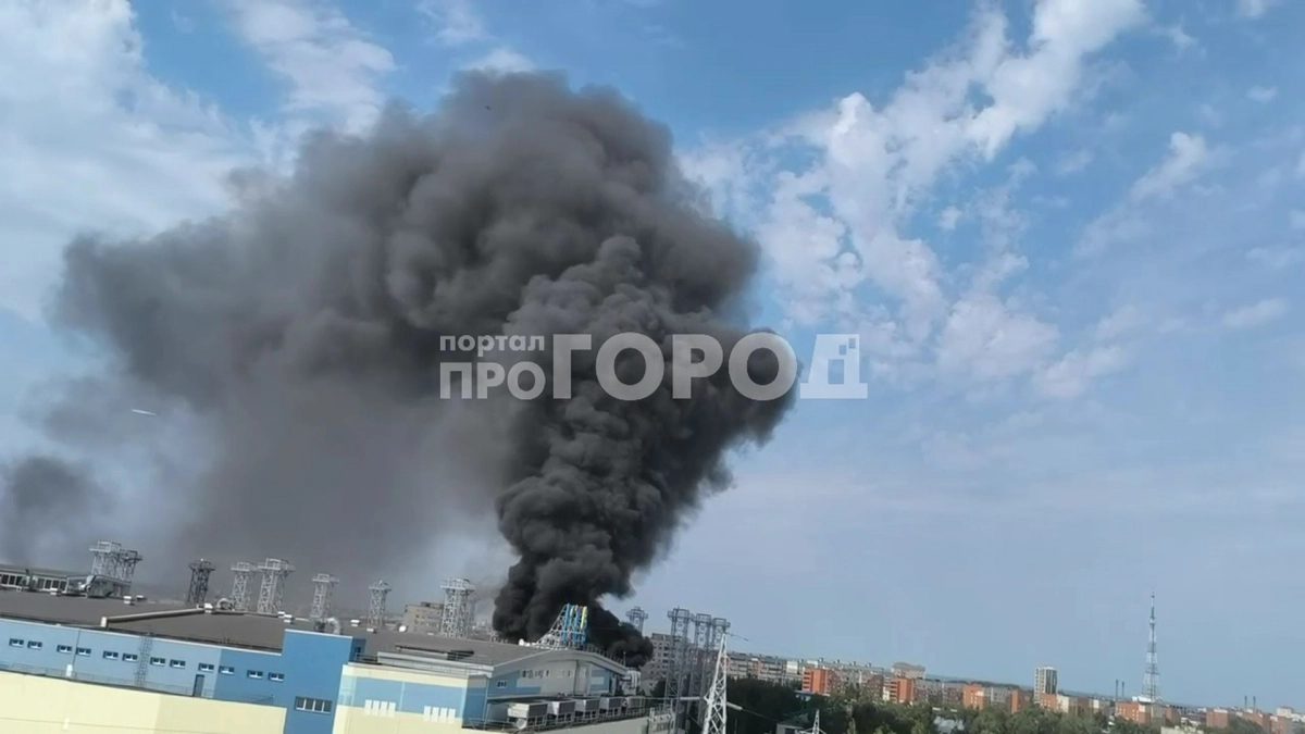В Чебоксарах крупный пожар в районе МТВ-Центра