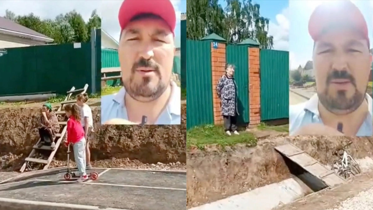 Жители деревни в Моргаушском районе не могут добраться до своих домов без лестниц из-за ремонта дороги