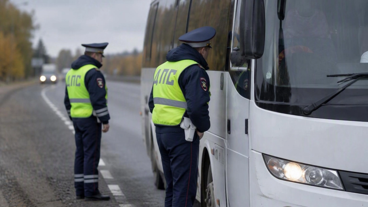 В Чувашии после проверки автобуса выявили 40 нарушений миграционного законодательства