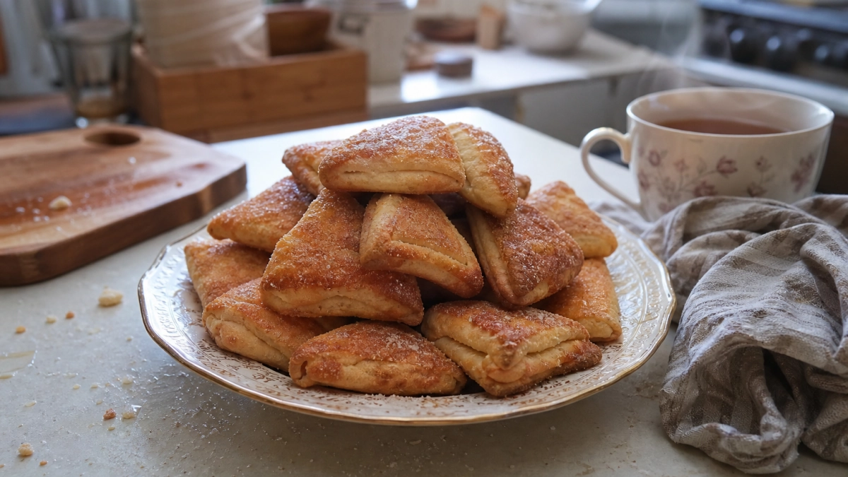 Домашние уголки к чаю: готовлю эти румяные вкусняшки всего из 5 ингредиентов - целая ваза печенья за 20 минут