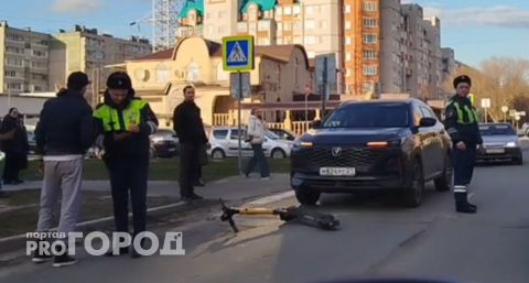 Кроссовер сбил самокатчика на пешеходном переходе в Чебоксарах