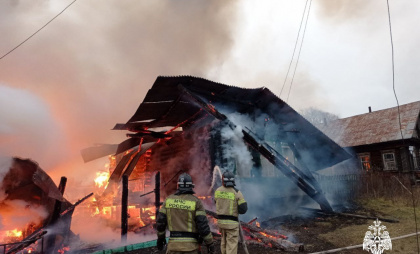 В Алатырском районе пламя едва не оставило без дома сразу две семьи