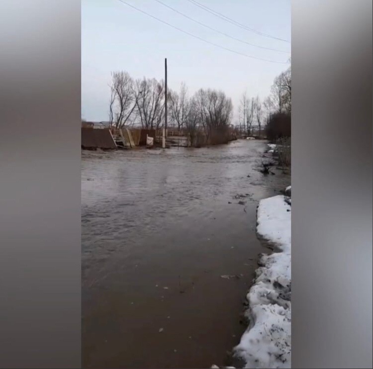В Урмарском районе река вышла из берегов и затопила деревню
