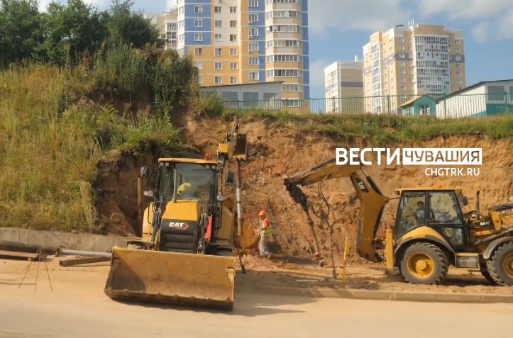 В Чебоксарах начали укреплять склон возле детского сада, где обвалилась земля